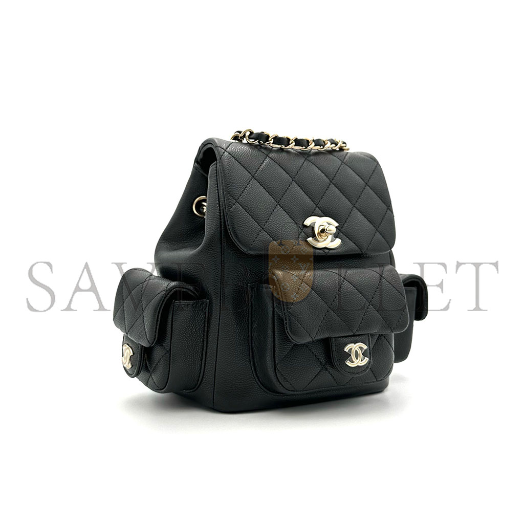 CHANEL MASTER SMALL DUMA 23K GRAINED CALFSKIN BACKPACK AS4399 (19.5*18*10cm)